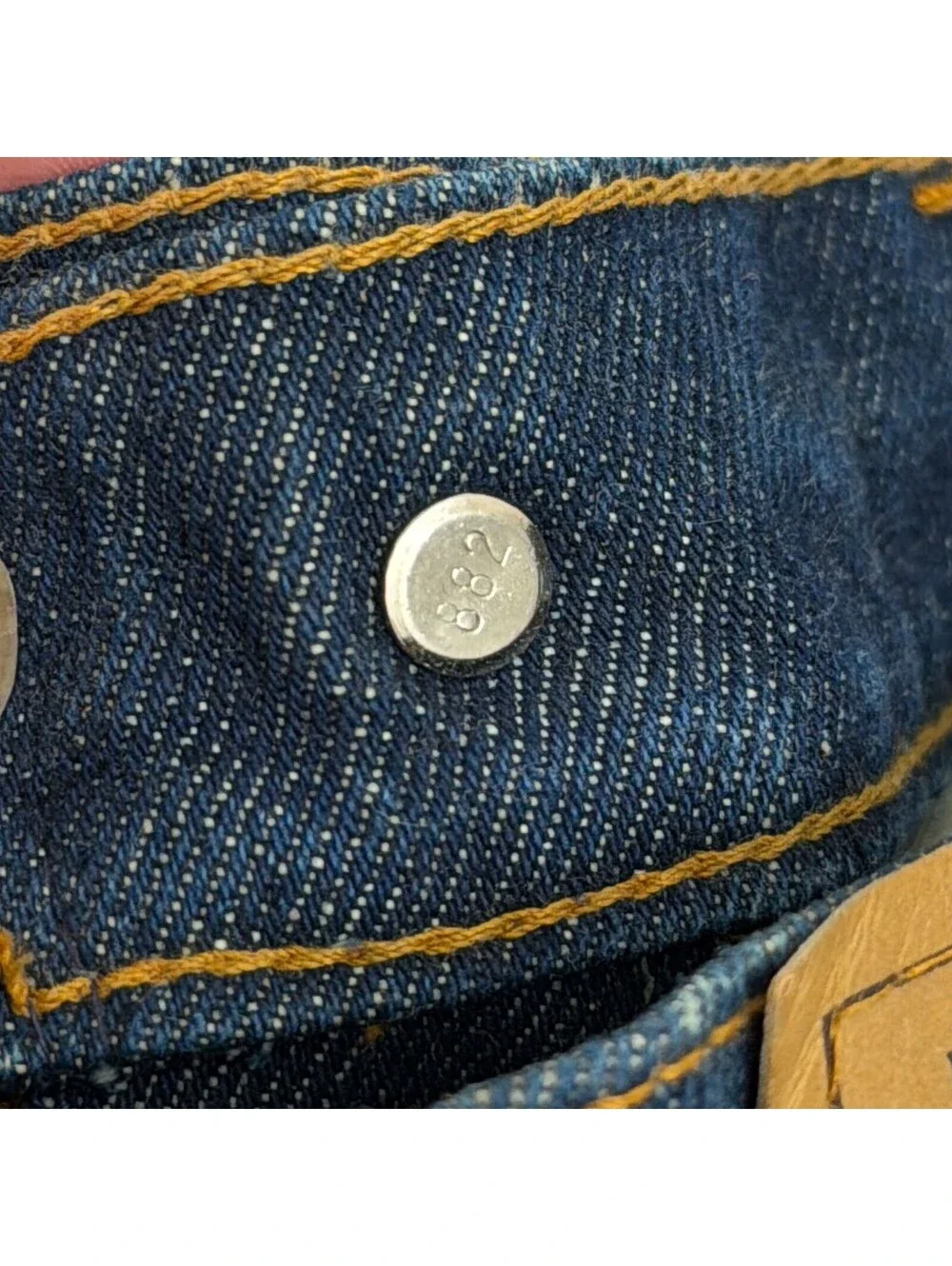 Levis Orange Tab 505 Mens 32x34 Dark Wash Straight Made in USA Vintage Denim